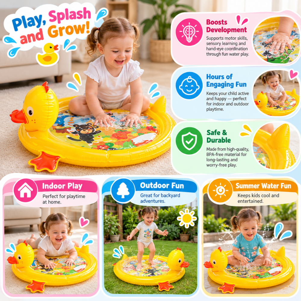 DuckySplash 2-in-1 Water Play Mat