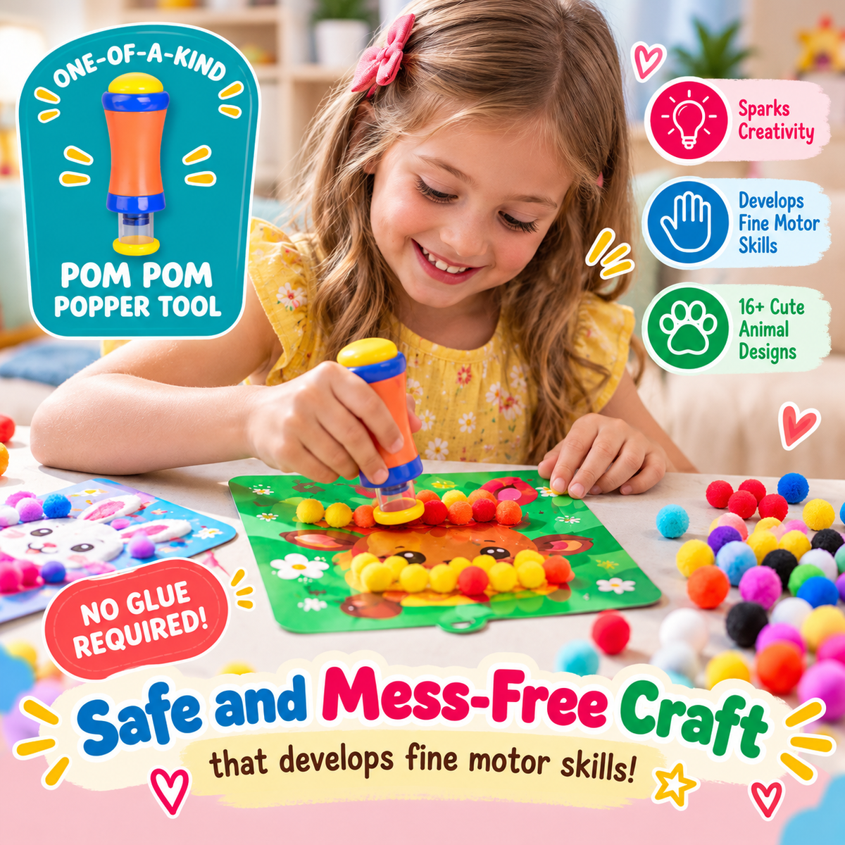 Little Hands Pom Pom Art Kit