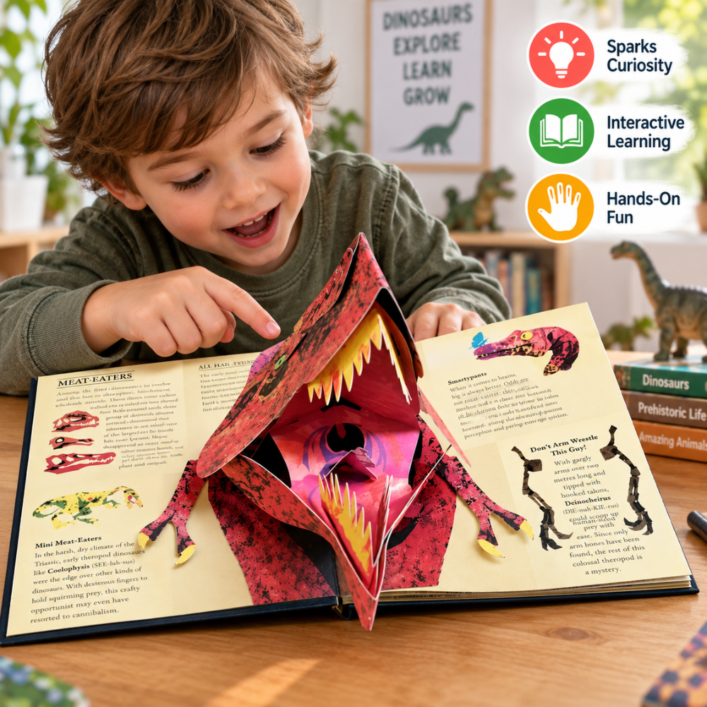 DinoPop 3D Dinosaur Learning Book