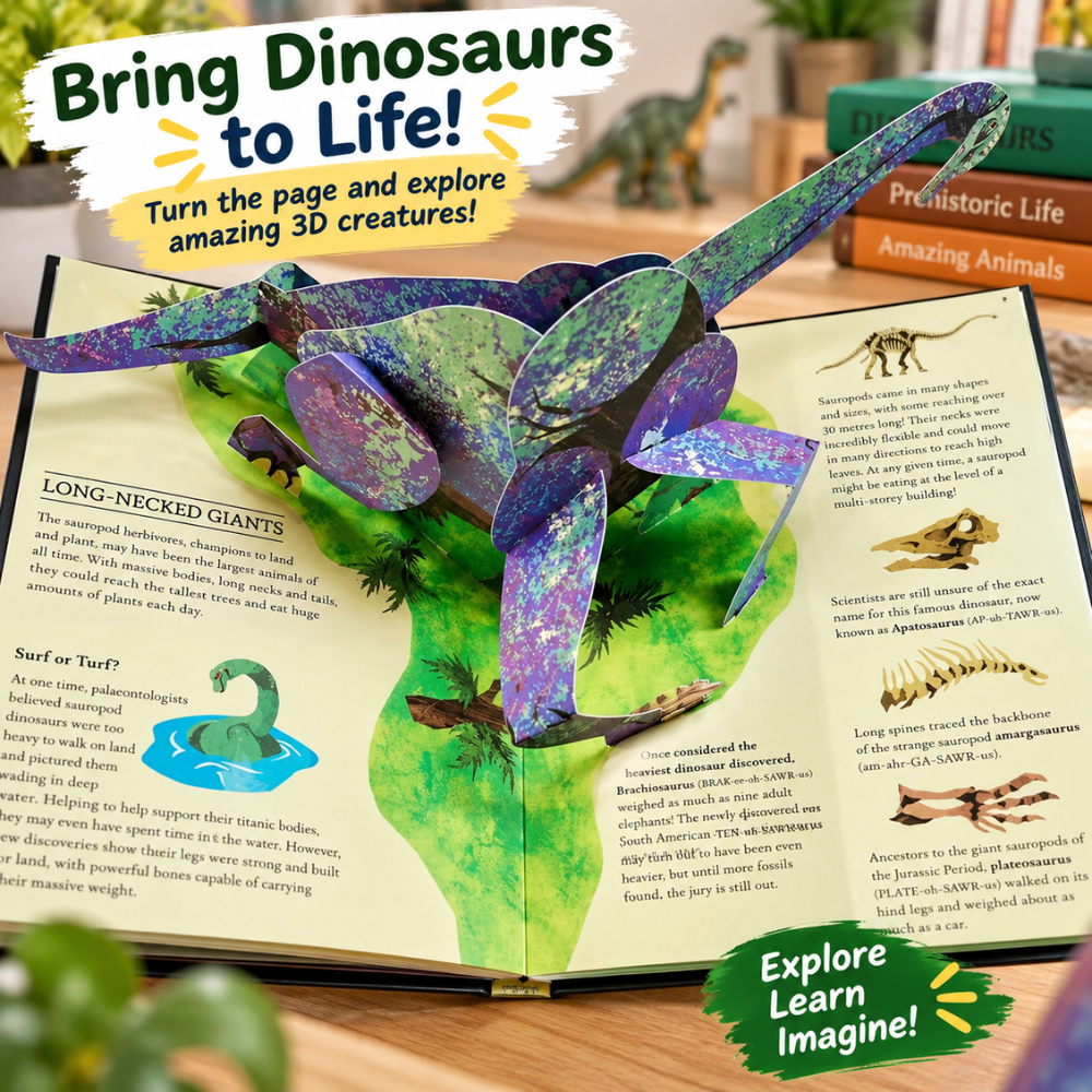DinoPop 3D Dinosaur Learning Book