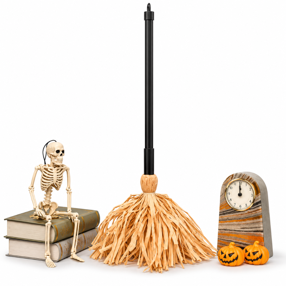 SpookySweep Animated Witch Broom