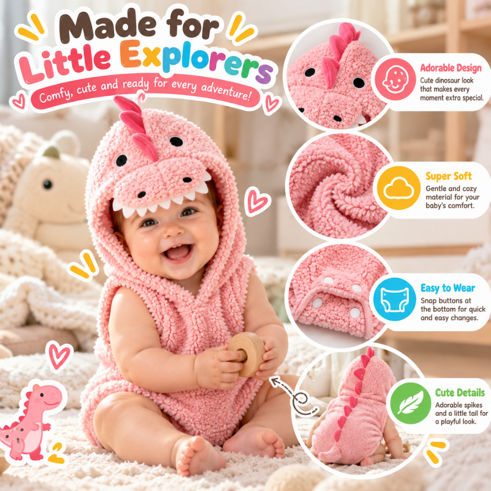DinoCuddle Baby Costume Romper
