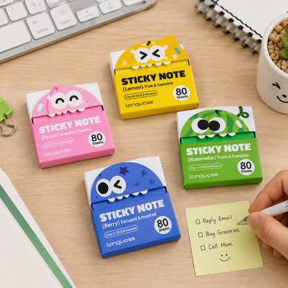 FruityFun Cartoon Sticky Notes