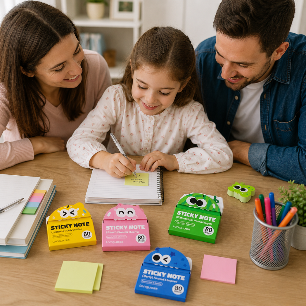 FruityFun Cartoon Sticky Notes