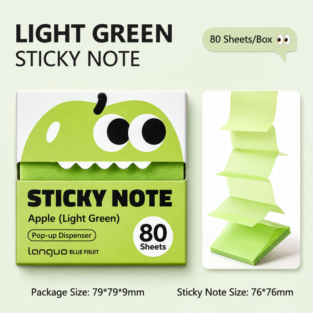 FruityFun Cartoon Sticky Notes