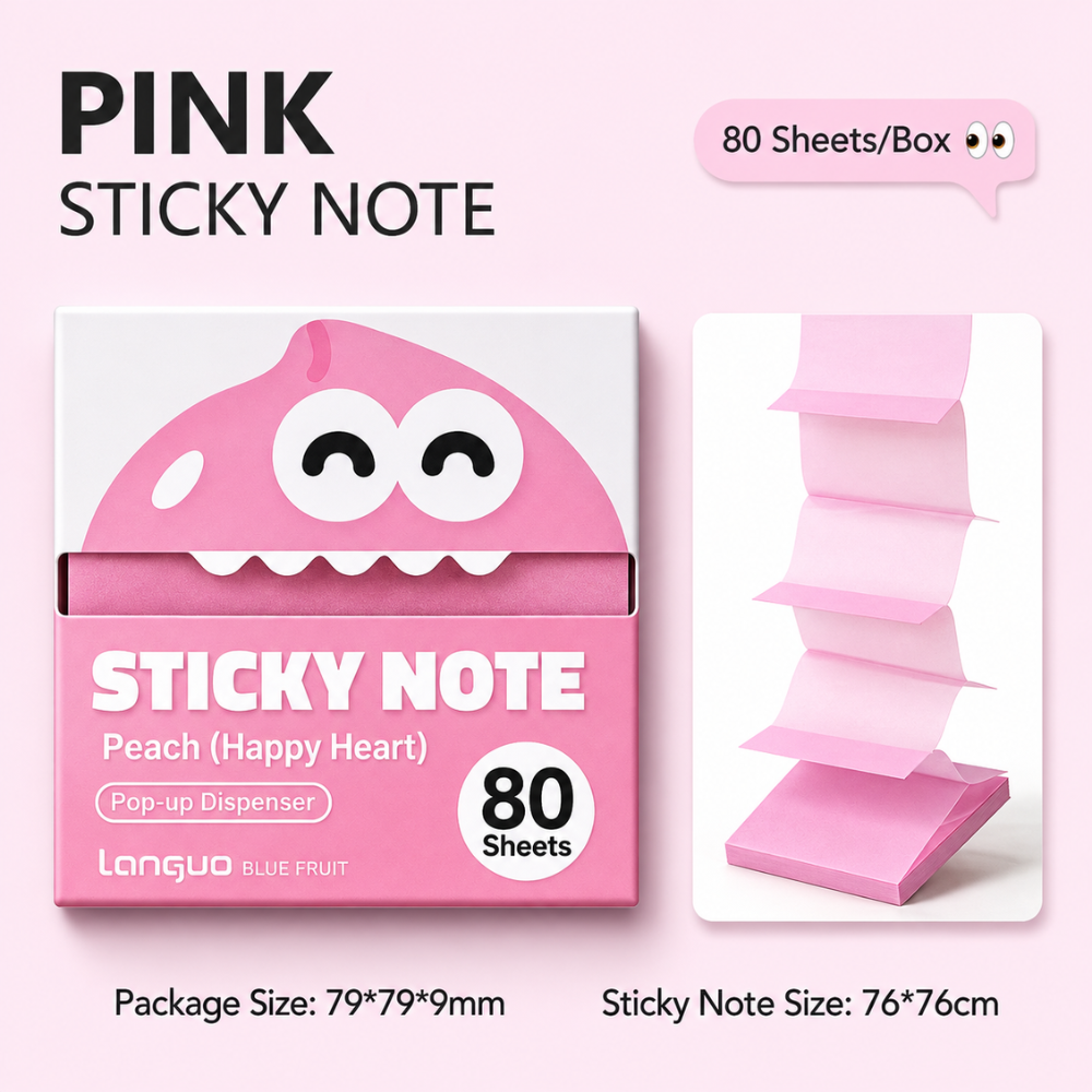 FruityFun Cartoon Sticky Notes