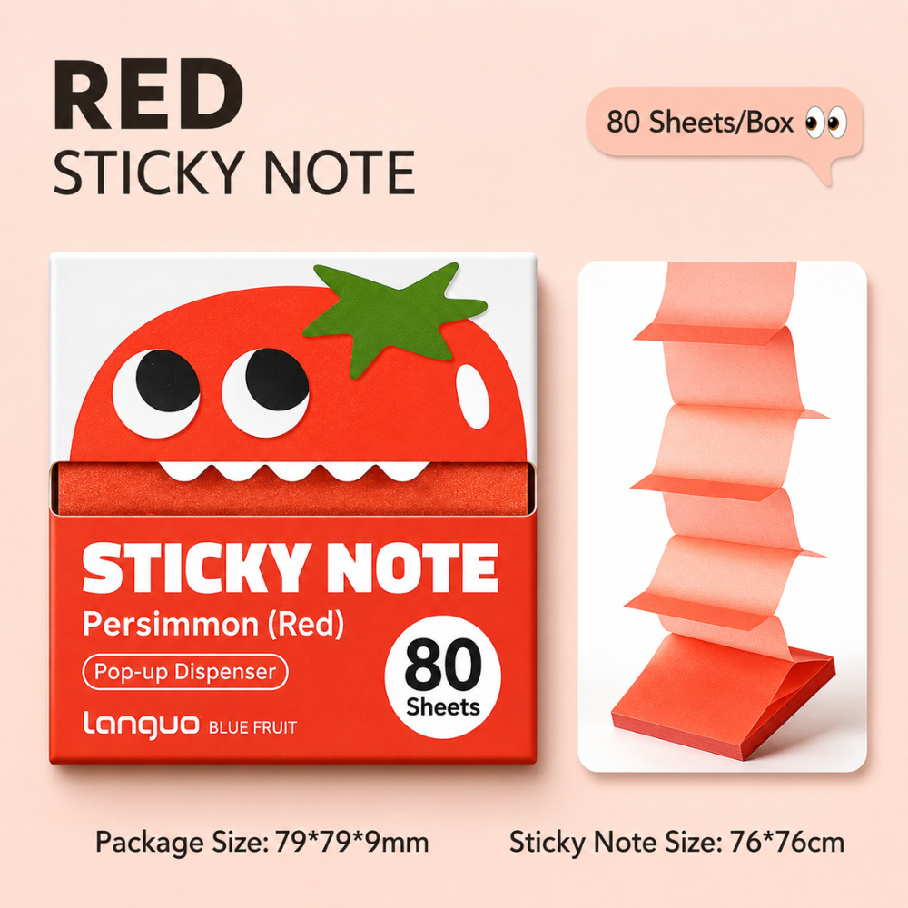 FruityFun Cartoon Sticky Notes