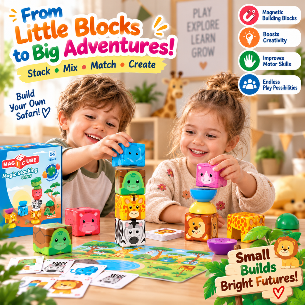 Safari Magnetic Stacking Blocks