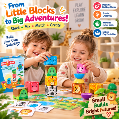 Safari Magnetic Stacking Blocks