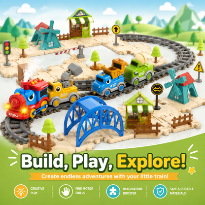 Dino Steam Train Track Set