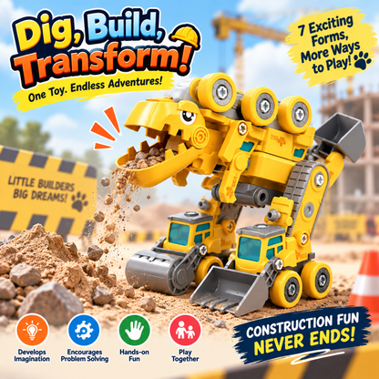 DinoBuild 5-in-1 Construction Truck Set