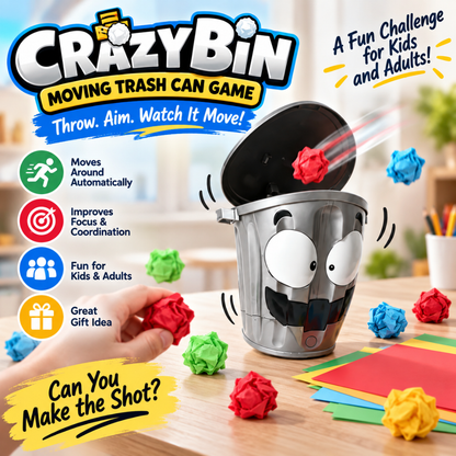 CrazyBin Moving Trash Can Game