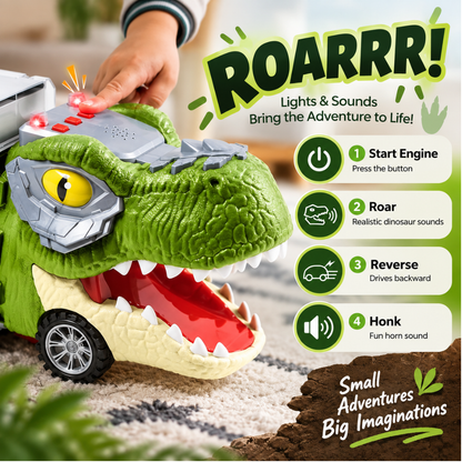 DinoHauler Dinosaur Truck & Car Set