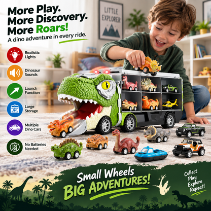 DinoHauler Dinosaur Truck & Car Set