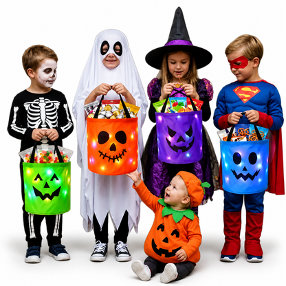 GlowTreat LED Halloween Candy Bucket