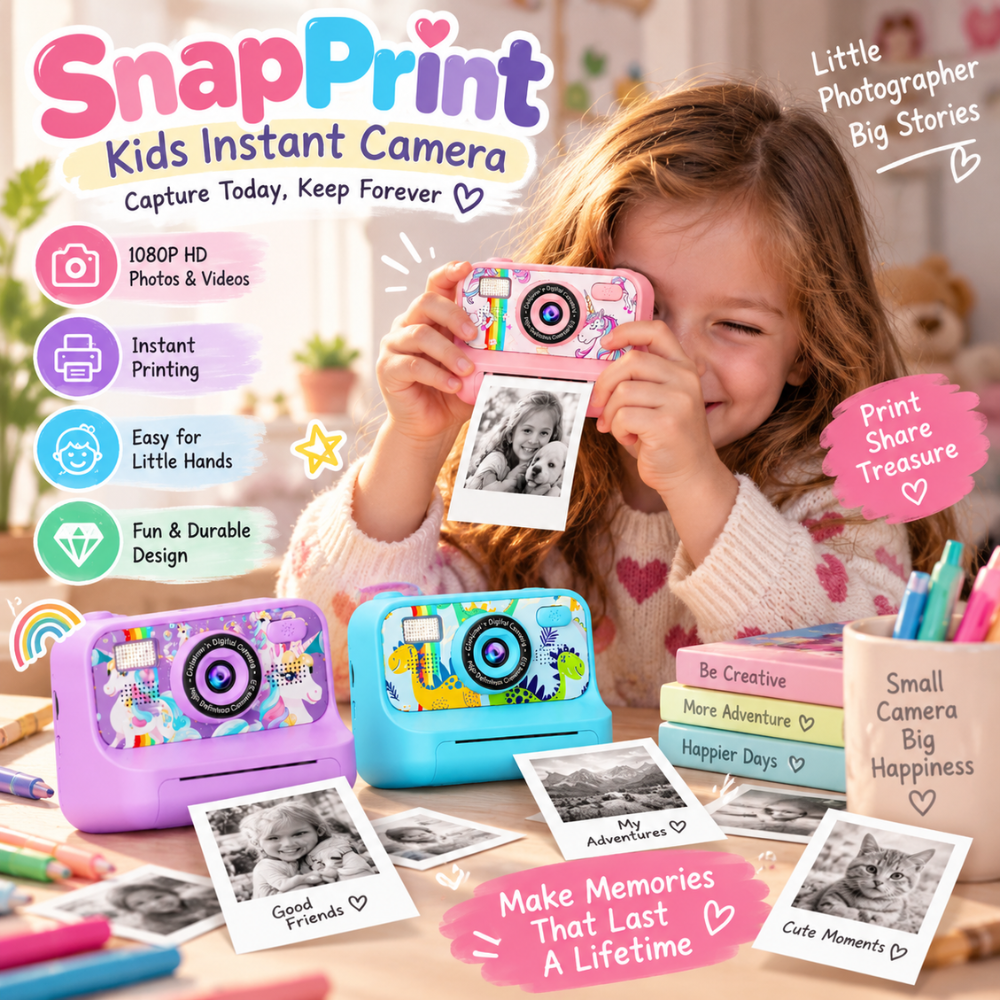 SnapPrint Kids Instant Camera
