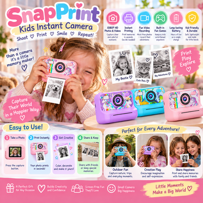 SnapPrint Kids Instant Camera