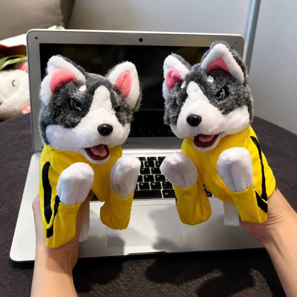 PunchPaws Husky Puppet