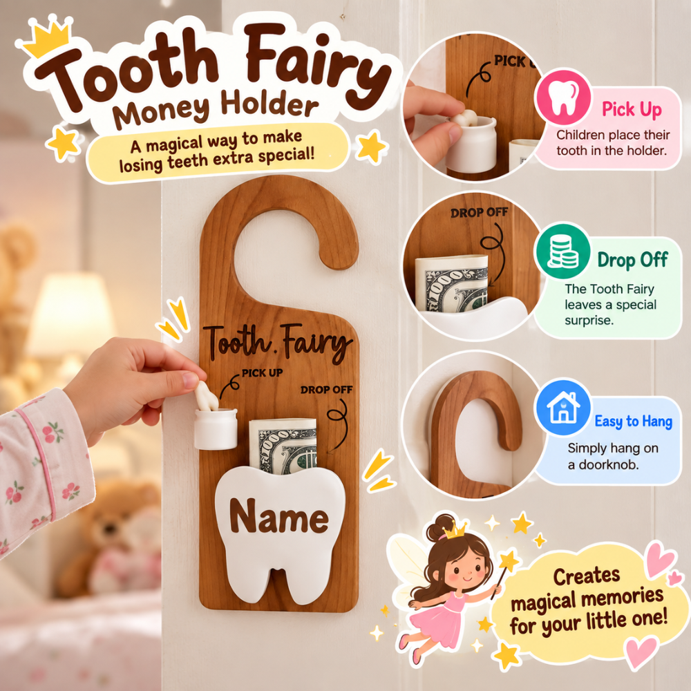 Tooth Fairy Personalized Door Hanger