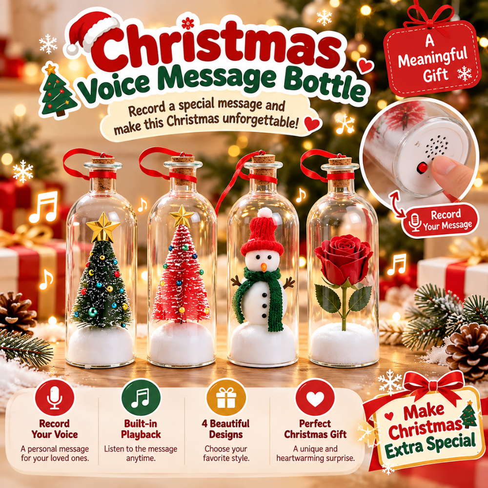 VoiceWish Christmas Message Bottle