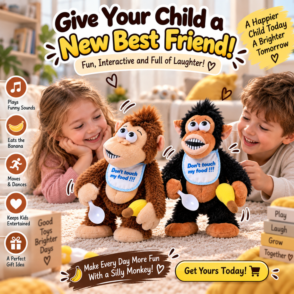 Dancing Banana Monkey Plush