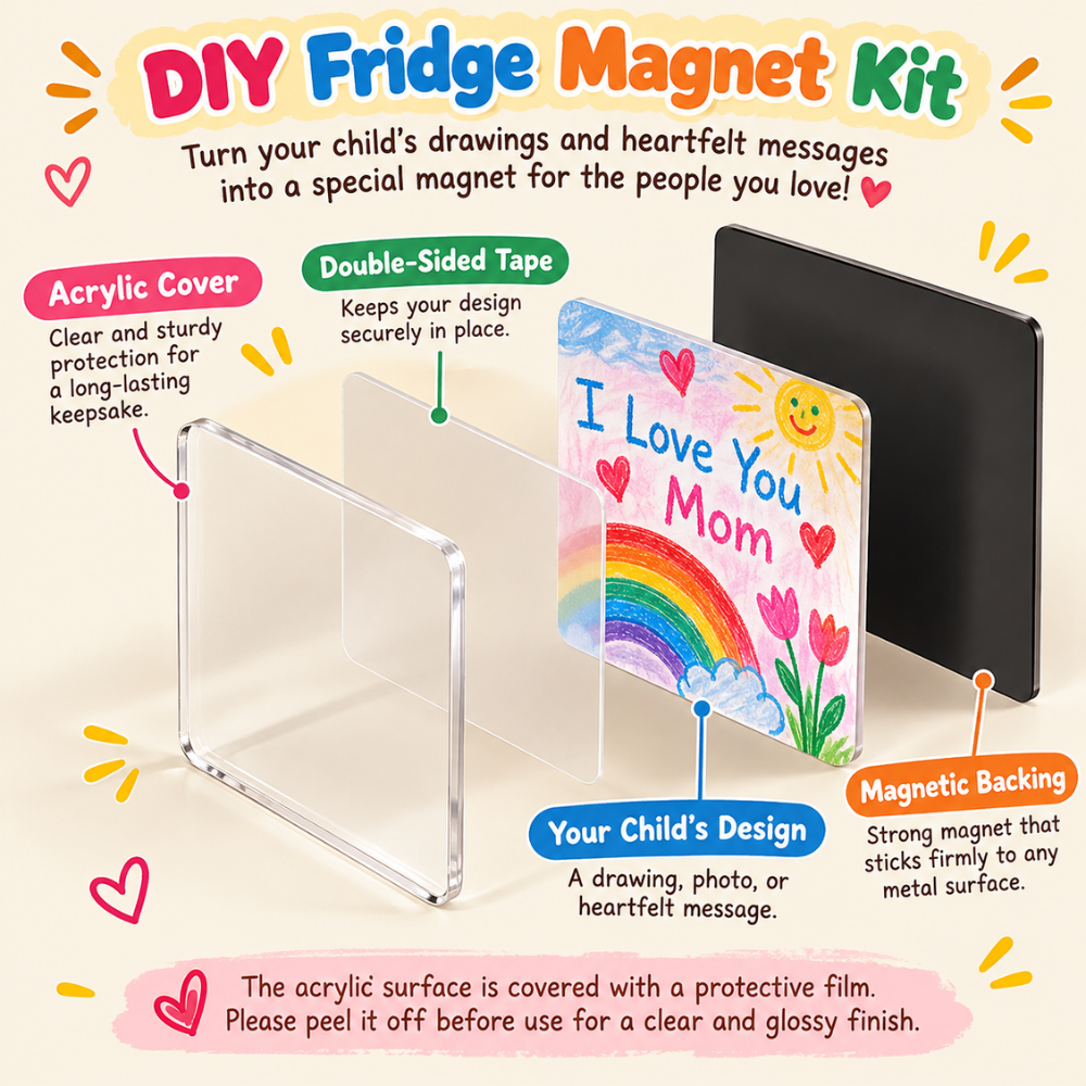 Little Hearts Handmade Fridge Magnet Kit