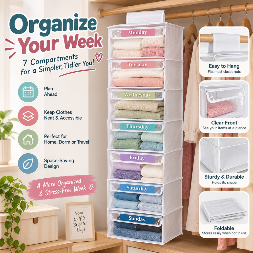 WeekReady Kids Clothes Organizer