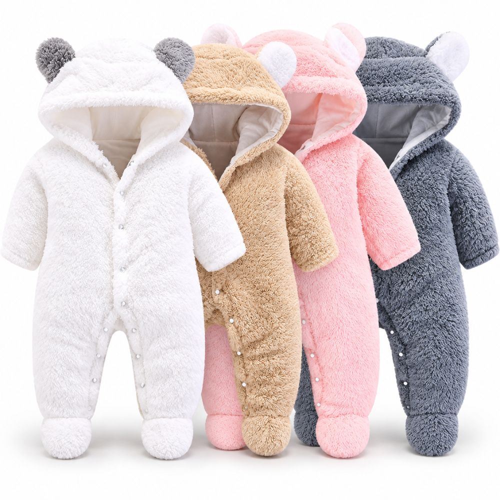 CozyCub Hooded Baby Jumpsuit