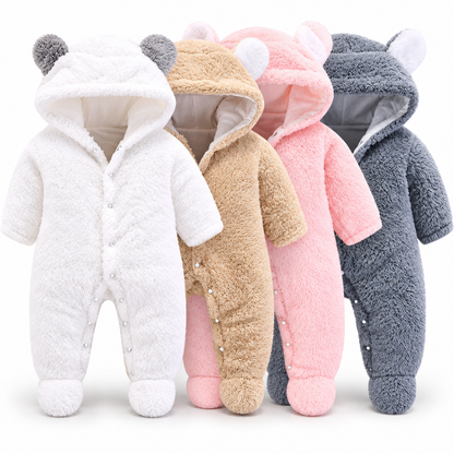 CozyCub Hooded Baby Jumpsuit