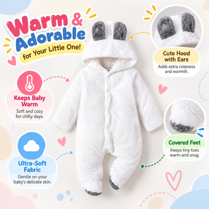 CozyCub Hooded Baby Jumpsuit