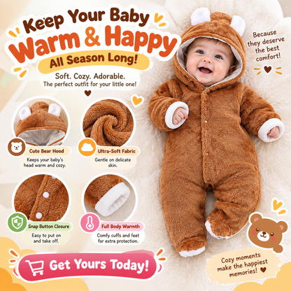 CozyCub Hooded Baby Jumpsuit