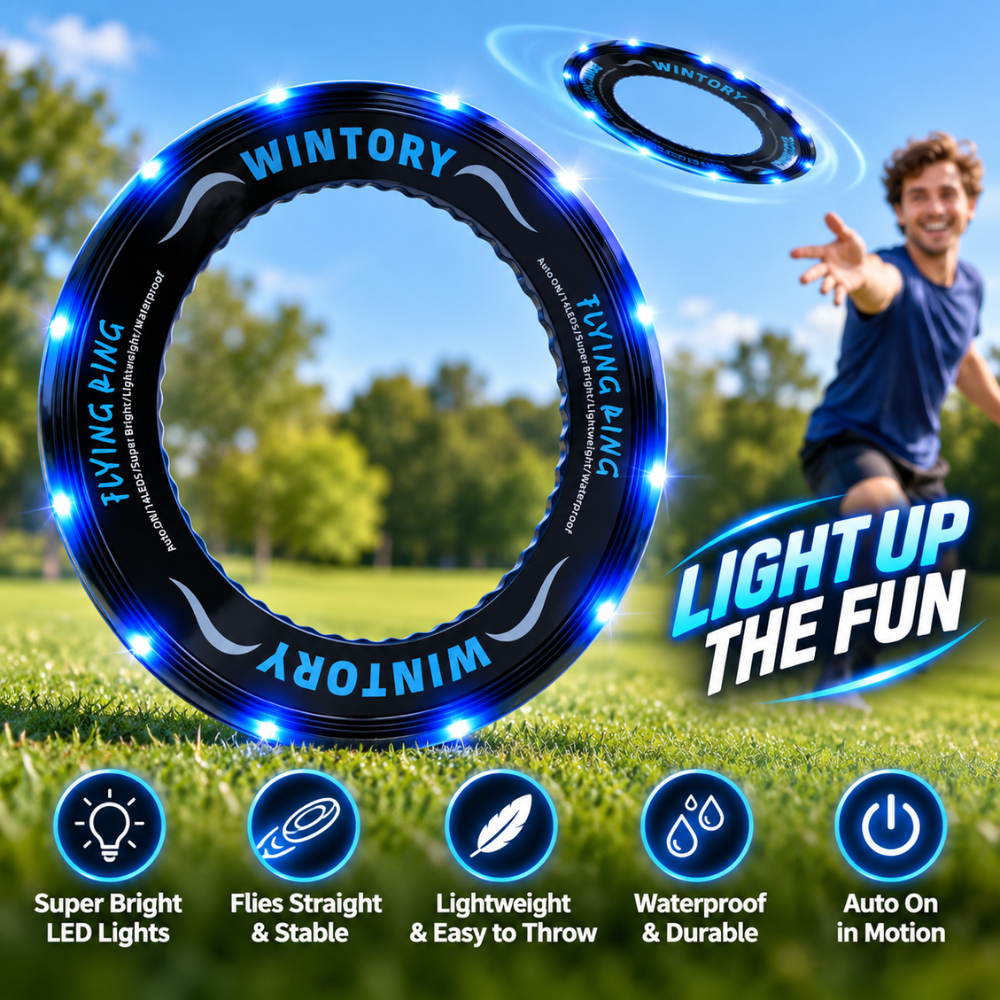 Glowing LED Ring Boomerang Toy