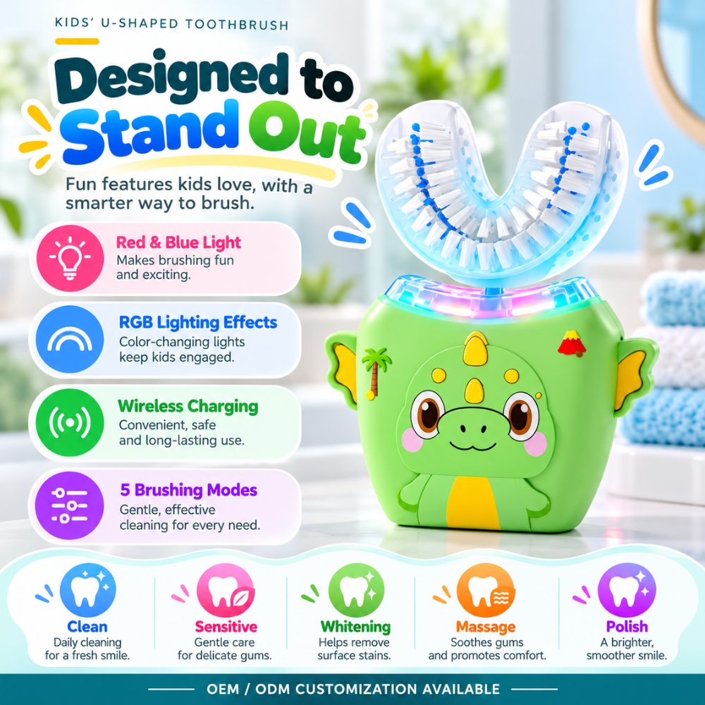 HappyBrush U-Shaped Sonic Toothbrush