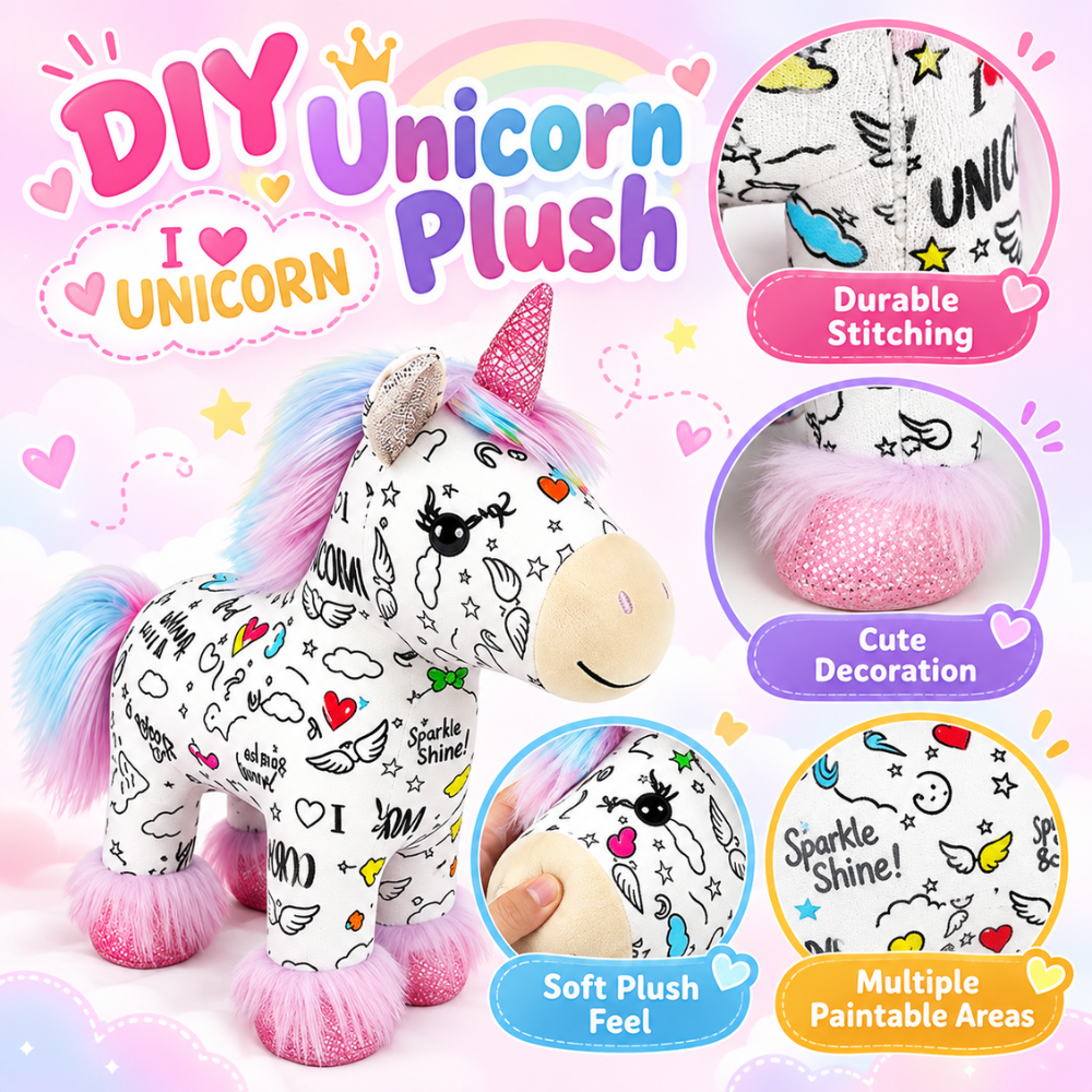Color & Create Unicorn Plush