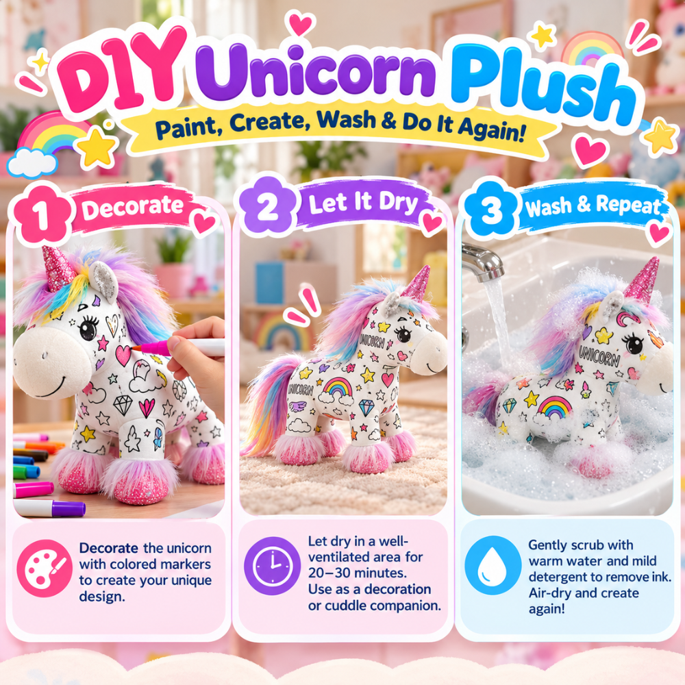 Color & Create Unicorn Plush