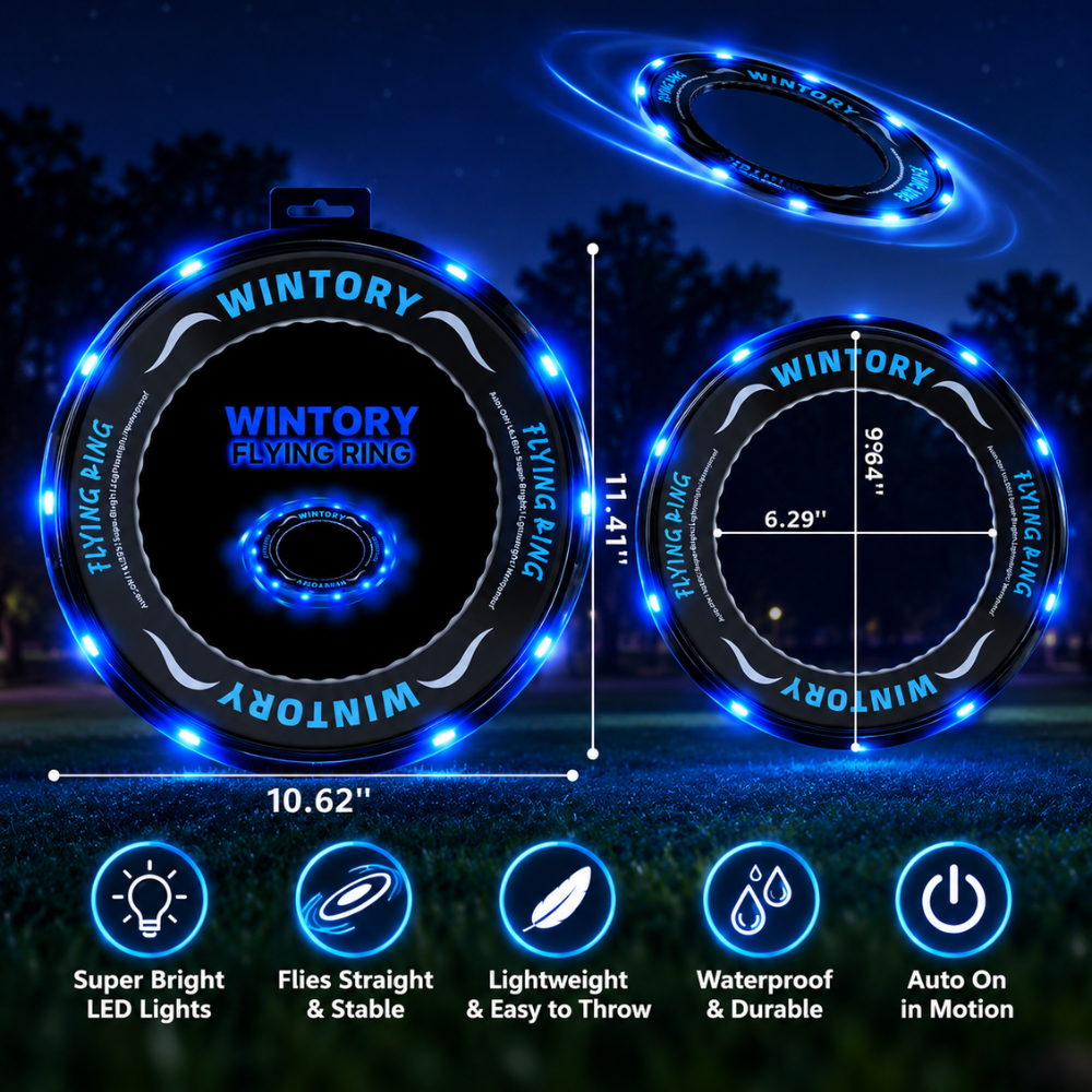 Glowing LED Ring Boomerang Toy