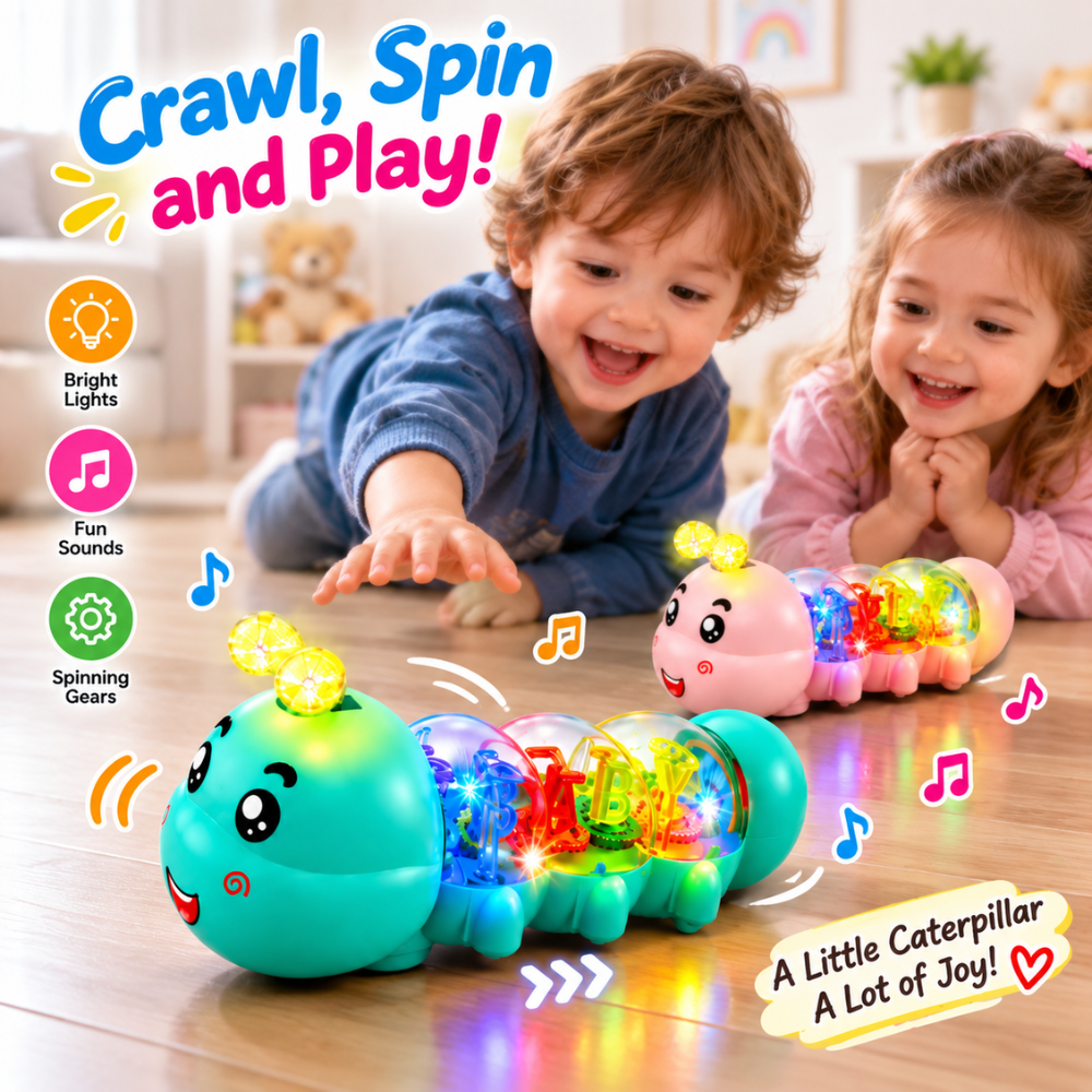 GearGlow Musical Caterpillar Toy