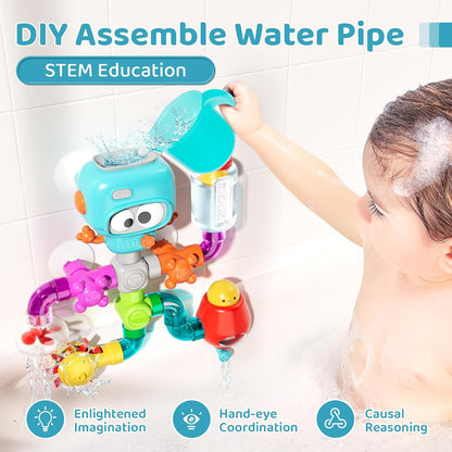 RoboSplash & Spin Pipe Builder Bath Toys