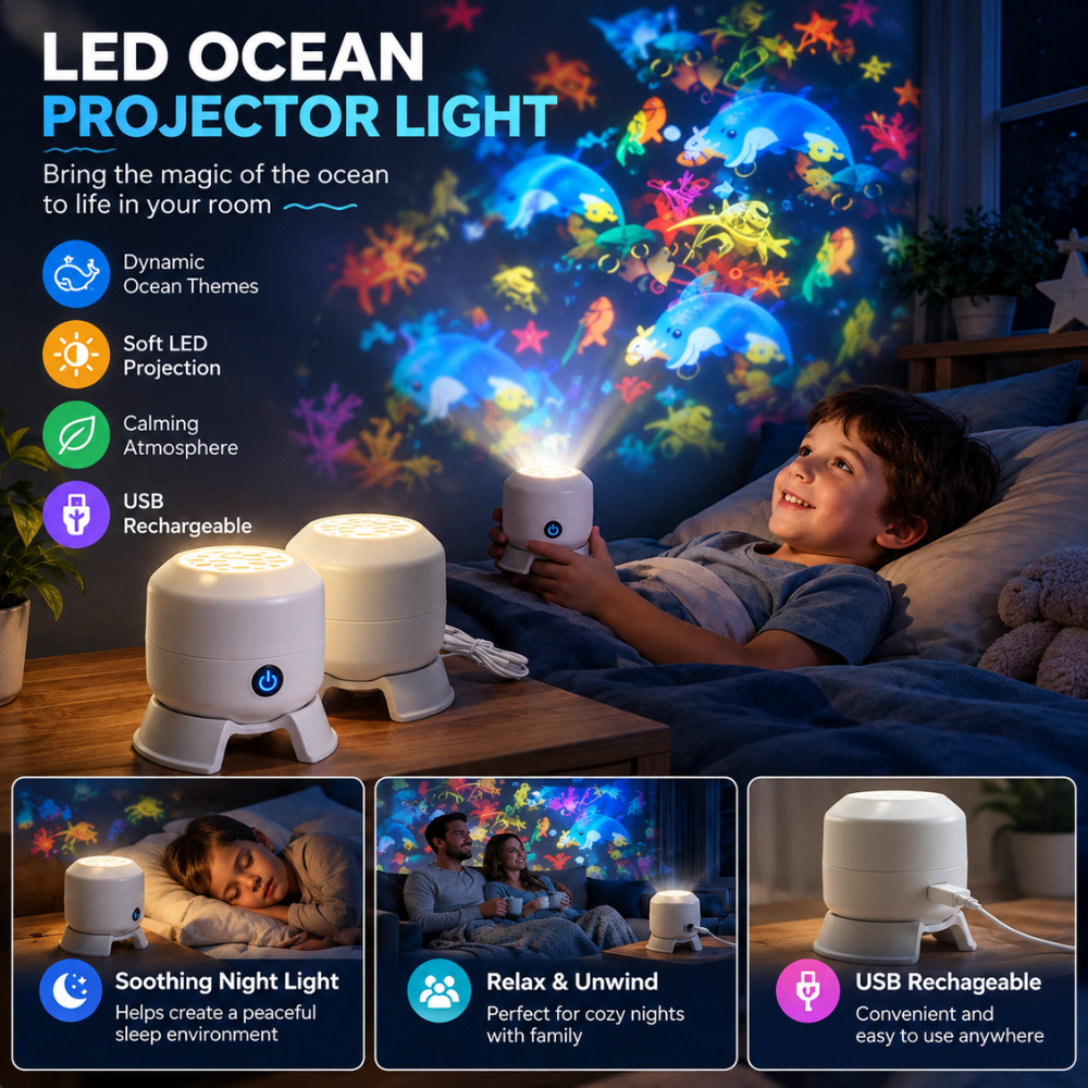 OceanGlow Kids Projector Light