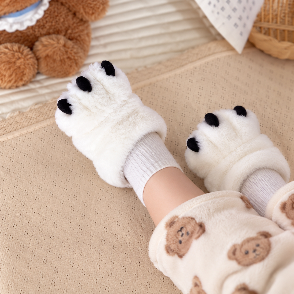 CozyPaws Monster Claw Slippers