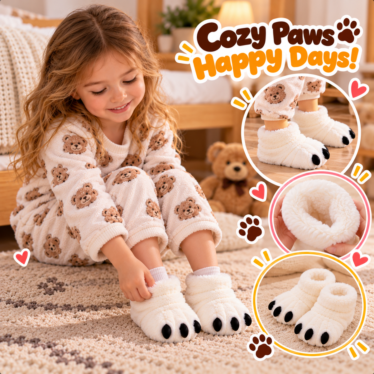 CozyPaws Monster Claw Slippers