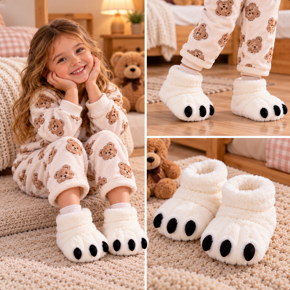 CozyPaws Monster Claw Slippers