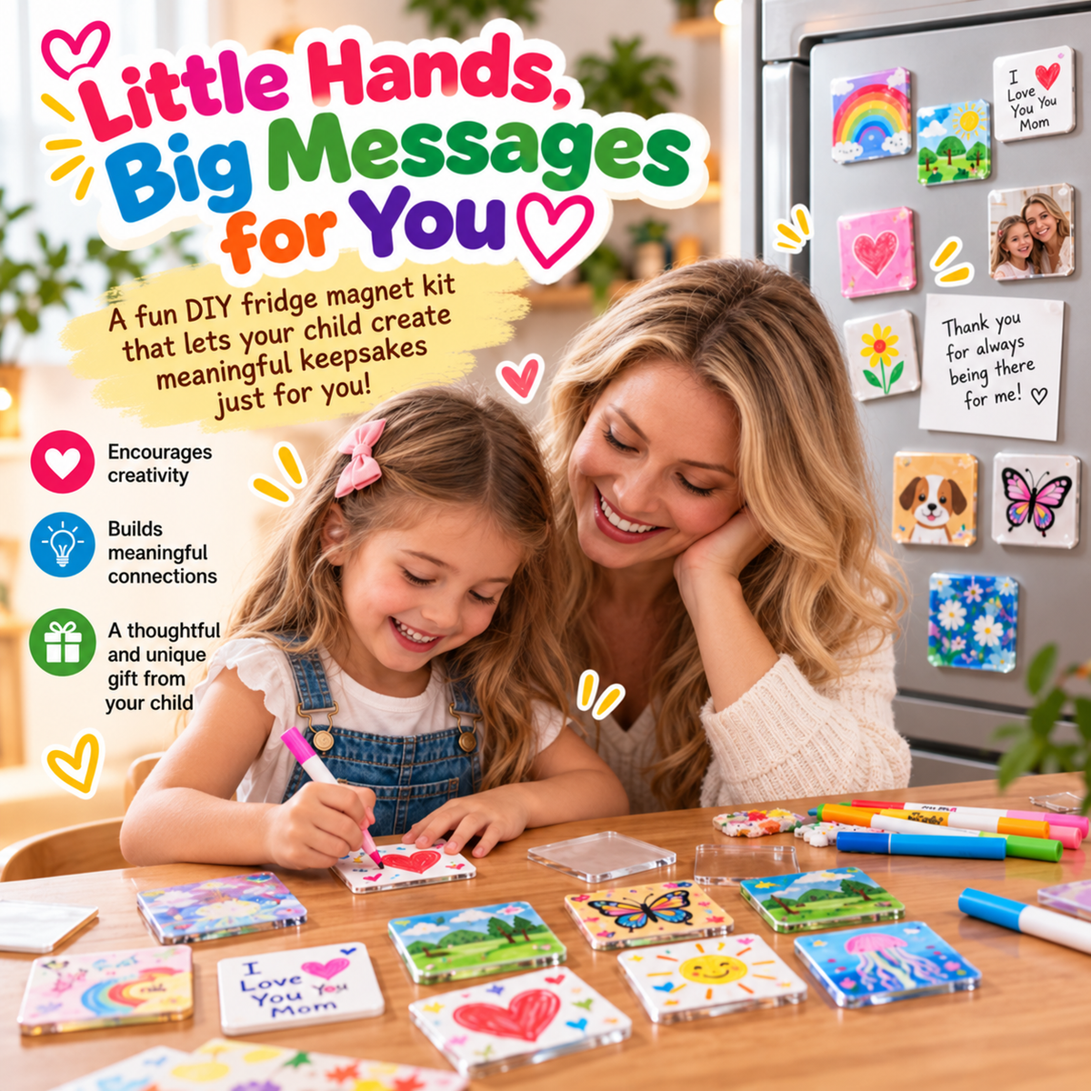 Little Hearts Handmade Fridge Magnet Kit
